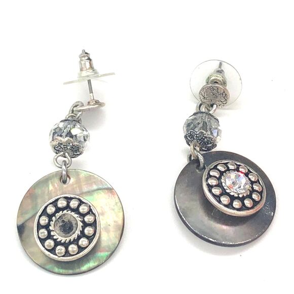 Handcrafted Mother-Of-Pearl Pendant with Matching Earrings Custom Unique - Picture 2 of 11